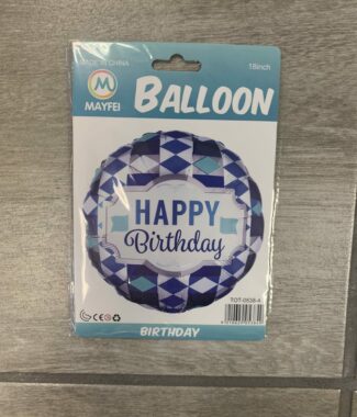 18 inch Happy Birthday Foil Blue