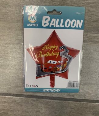 Happy Birthday Star Foil Cars