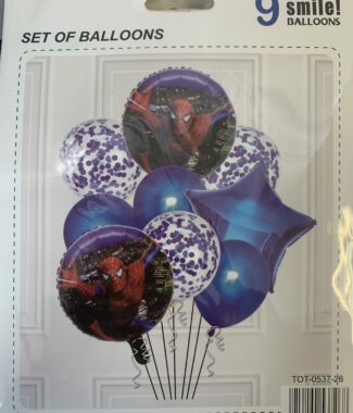 Spiderman Balloon 9 Pcs