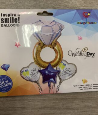 Just Married Balloons 4 pack