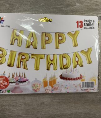 Happy Birthday Balloon Letter Foil