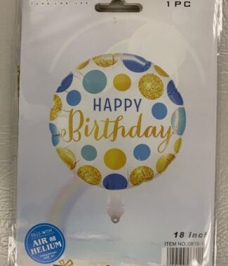 Happy Birthday 18 inch Foil Balloon
