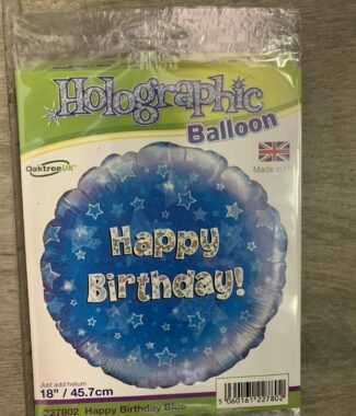 Happy Birthday Blue Single Foil