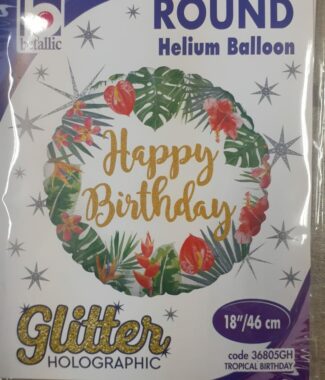 Happy Birthday Tropical Single foil