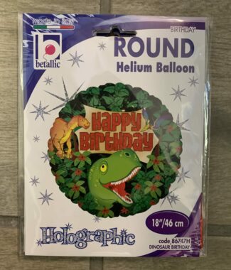Happy Birthday Dino Single Foil