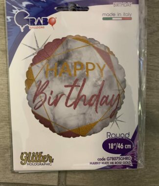 Pink Happy Birthday Single Foil