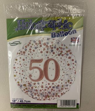 50 Rose Gold Foil Balloon