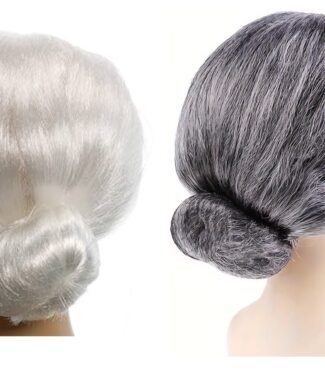 Granny  Bun Wig (White or Grey)
