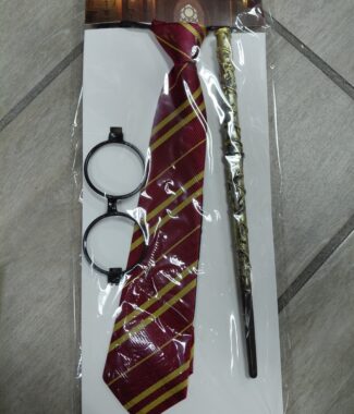 Harry Potter Tie, Wand & Glasses Set
