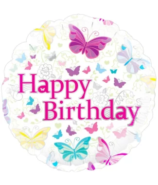18 inch HBD Butterfly Foil