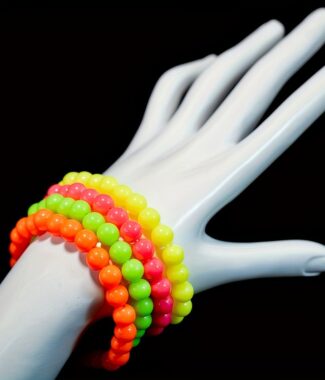 Set of 4 Pearlescent Bracelets - Pastel Handmade Stackable Bands