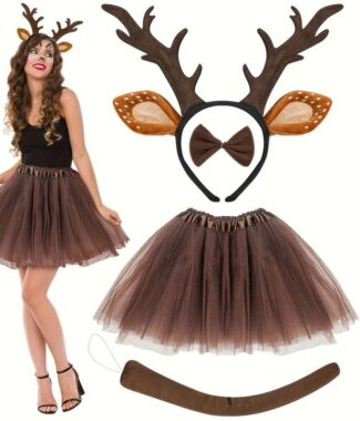 4pcs Reindeer Costume for Women