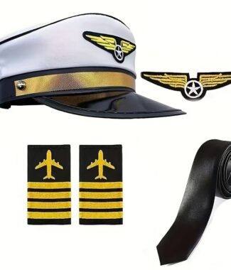 Pilot Set - Hat, Epaulettes, Broches, Tie